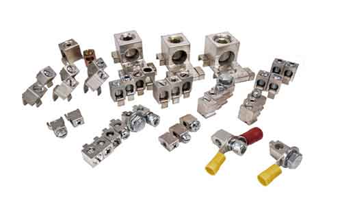 Range selection chart of  IHI Connectors brand wave solderable THT high current PCB terminal lugs from 20 amps to 285 amps